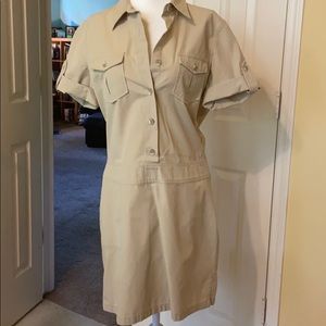 J Crew vintage Safari dress with side zip! Sz: 10.